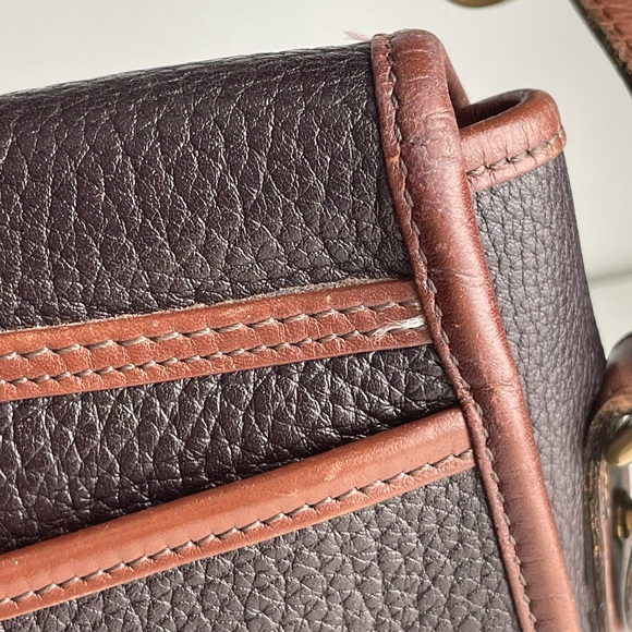 Dooney and Bourke awl Brown Leather Outback saddle crossbody bag - Picture 12 of 16